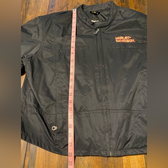 Harley Davidson Womens Jacket RN 103819 CA 03402 Womens Size XL- Black/Orange - Picture 4 of 14